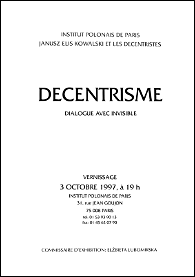 Decentryzm – katalog 1997, strona pierwsza.